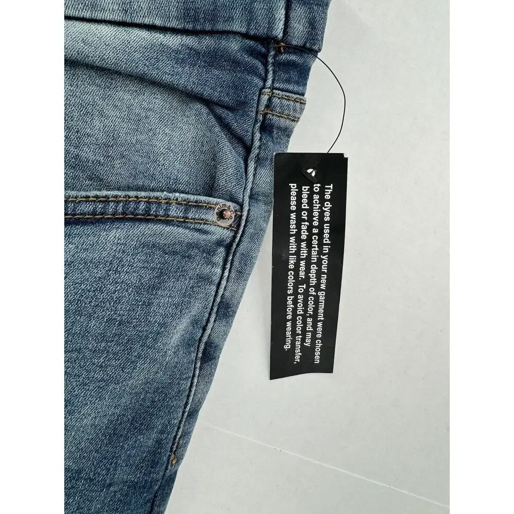 D & Co Pull On Denim Jeans Sz 24WP Plus Size 36/27 Distressed Stretch NWT - Picture 4 of 16